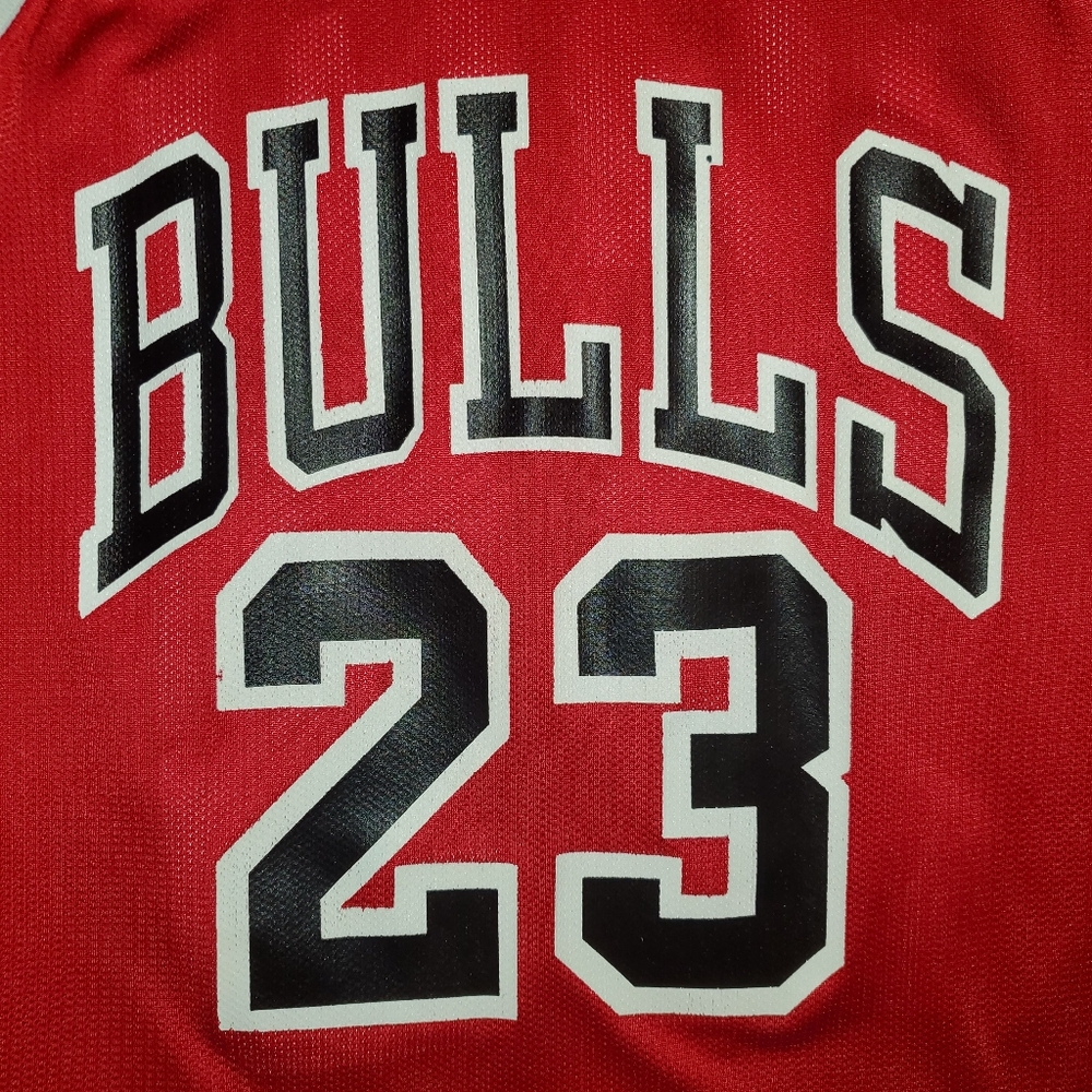 Vintage Michael Jordan Chicago Bulls Road Red Champion Jersey Size 36 - Picture 5 of 10